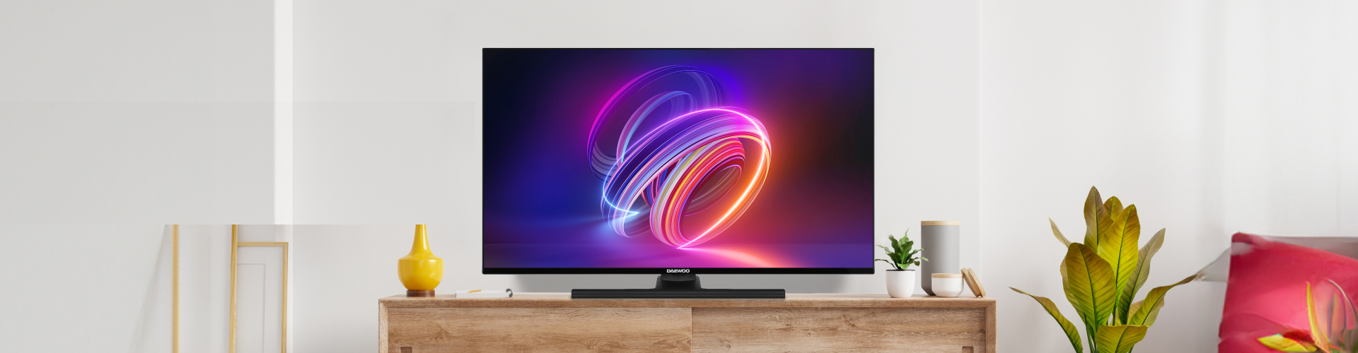 shop banner Daewoo | Immerse yourself in a cinematic wonderland with your new Television.