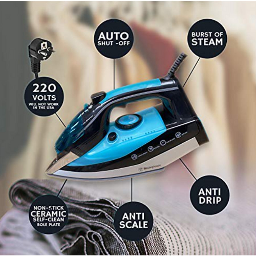 additioanl image for  Cecotec Iron With Vertical Steam Blue