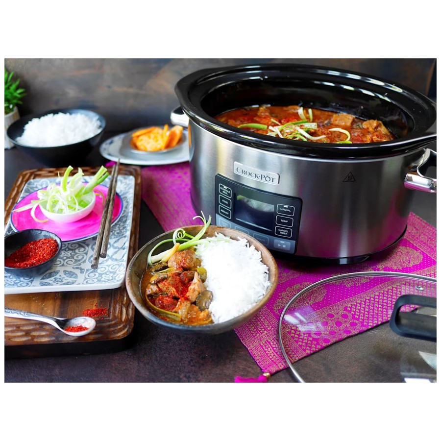 additioanl image for  Crockpot Slow Cooker Silver Time Select 