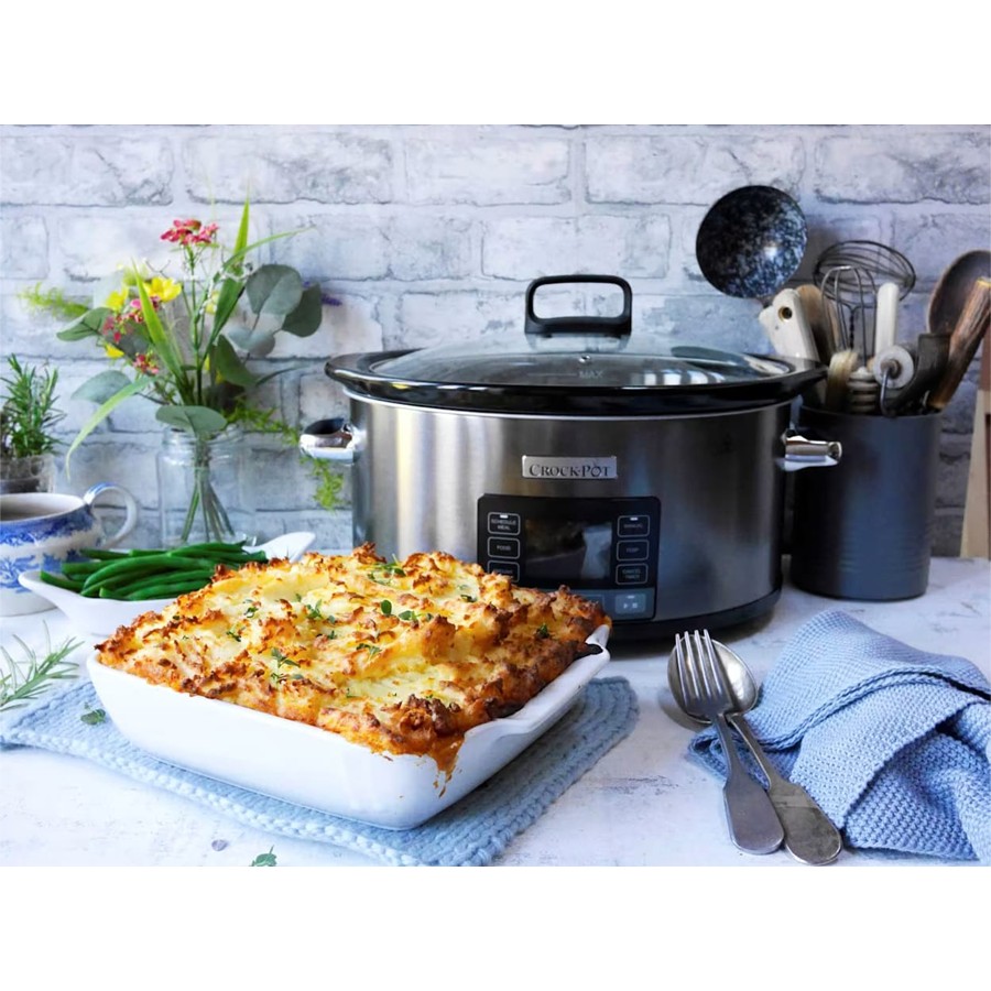 additioanl image for  Crockpot Slow Cooker Silver Time Select 