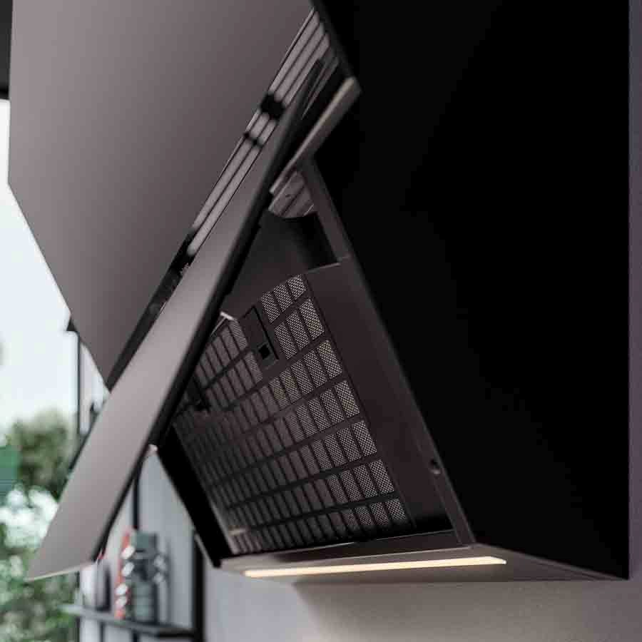 additioanl image for  Falmec Hood Fusion Black Satin Glass 