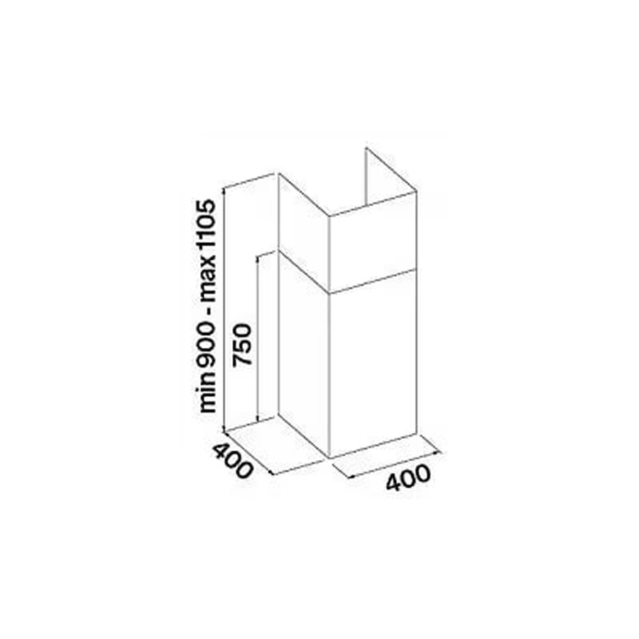 additioanl image for  Falmec Hood Wall Mira Telescopic 40 cm 