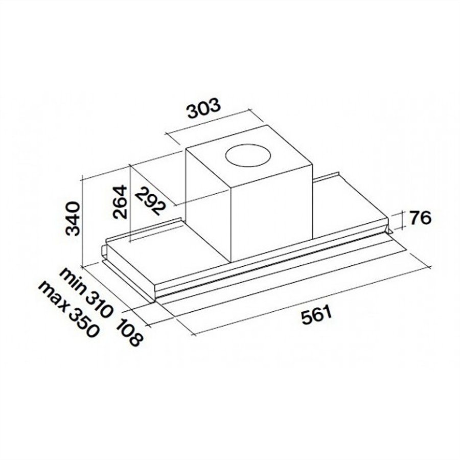additioanl image for  Falmec Hood Virgola NRS Touch Black 60cm 