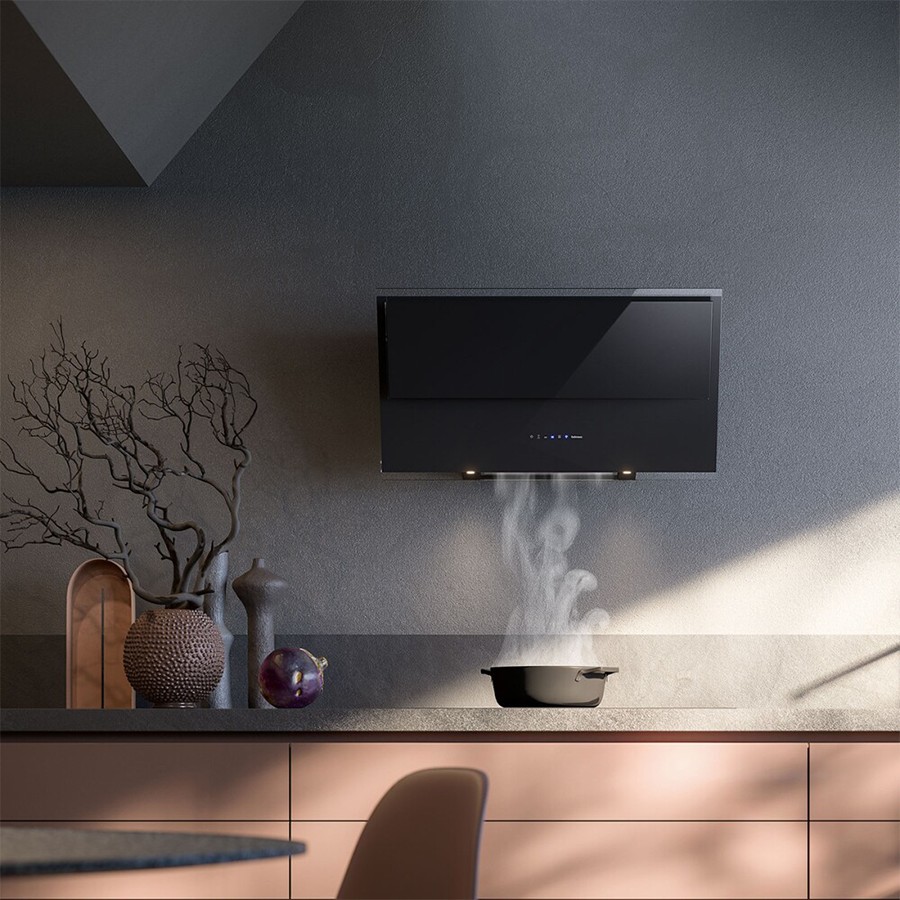 additioanl image for  Falmec Hood Verso Black Glass 55cm 