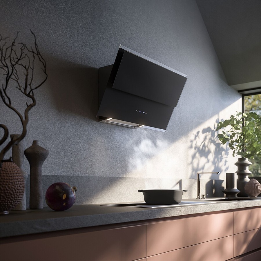additioanl image for  Falmec Hood Verso Black Glass 55cm 