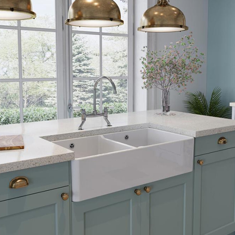 additioanl image for  RANGEMASTER Belfast Ceramic 2 Bowl Sink