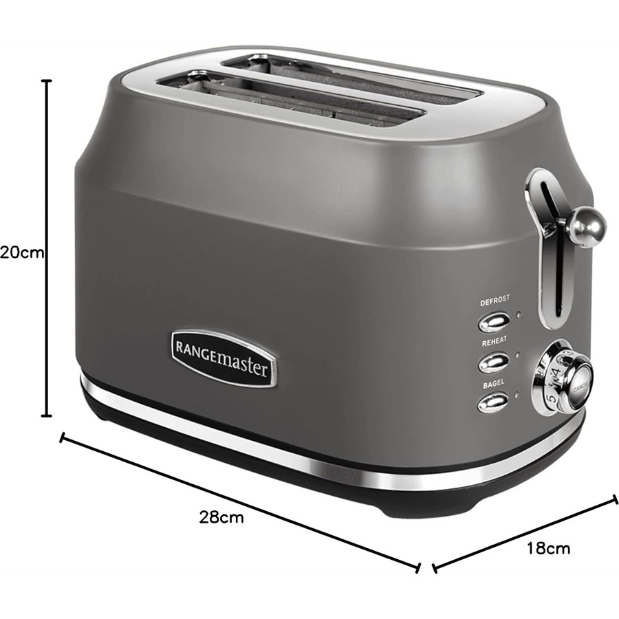 additioanl image for  Rangemaster Classic 2 Slice Grey Toaster 