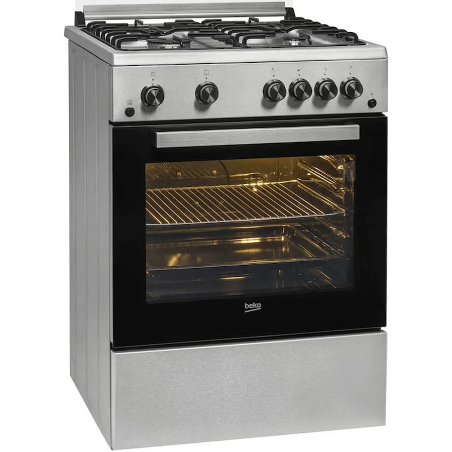 additioanl image for  Beko Cooker Gas S/Steel 4 Burner 