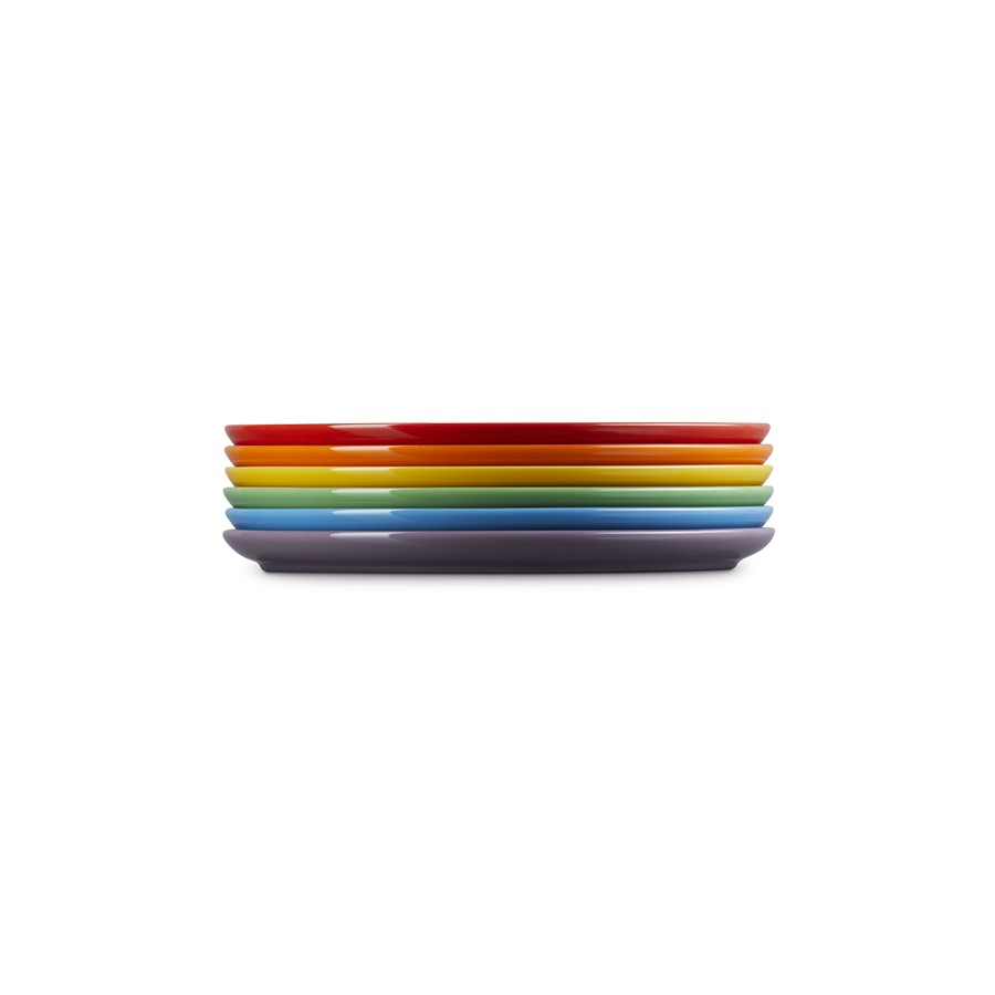 additioanl image for  Le Creuset Rainbow Coupe 6 Dinner Plates 