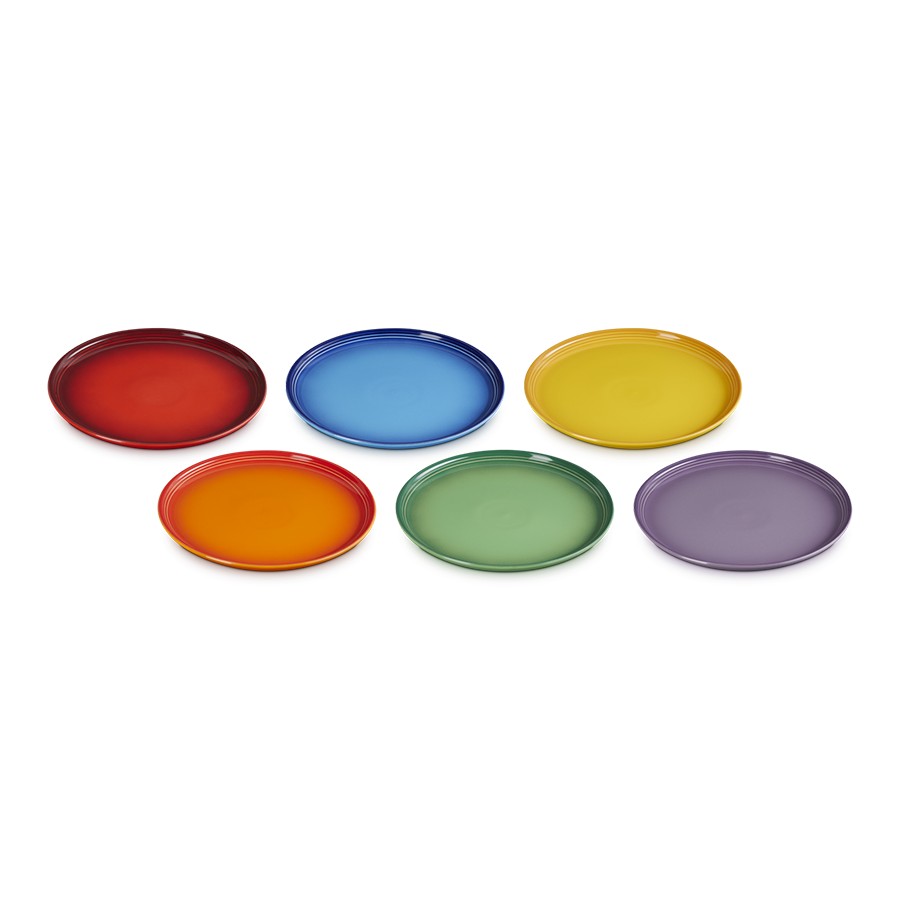 additioanl image for  Le Creuset Rainbow Coupe 6 Side Plates 