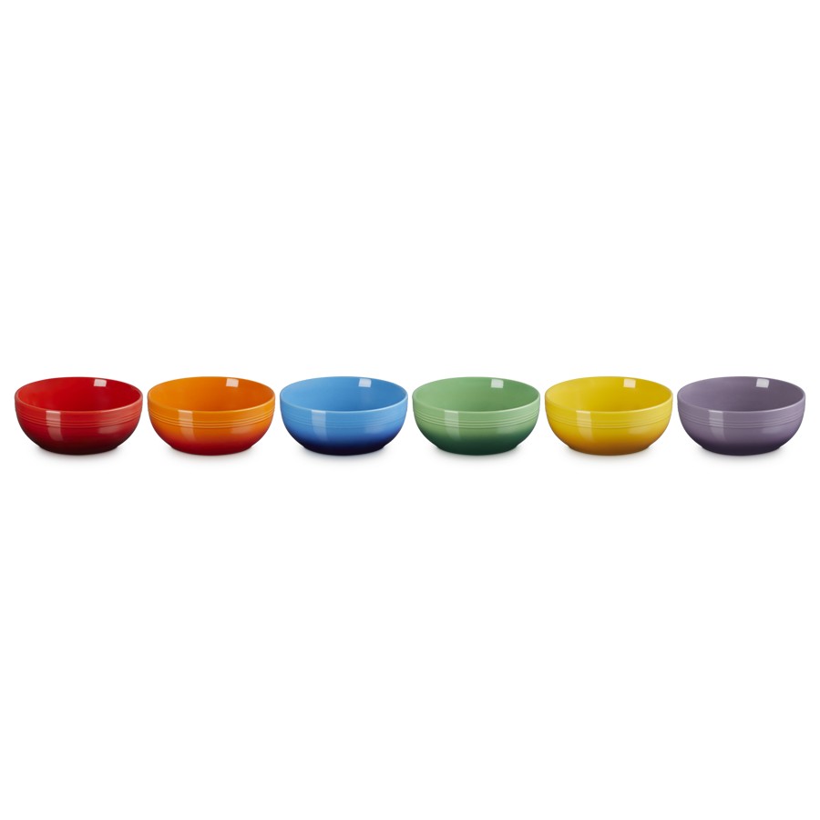 additioanl image for  Le Creuset Rainbow Coupe 6 Cereal Bowls 