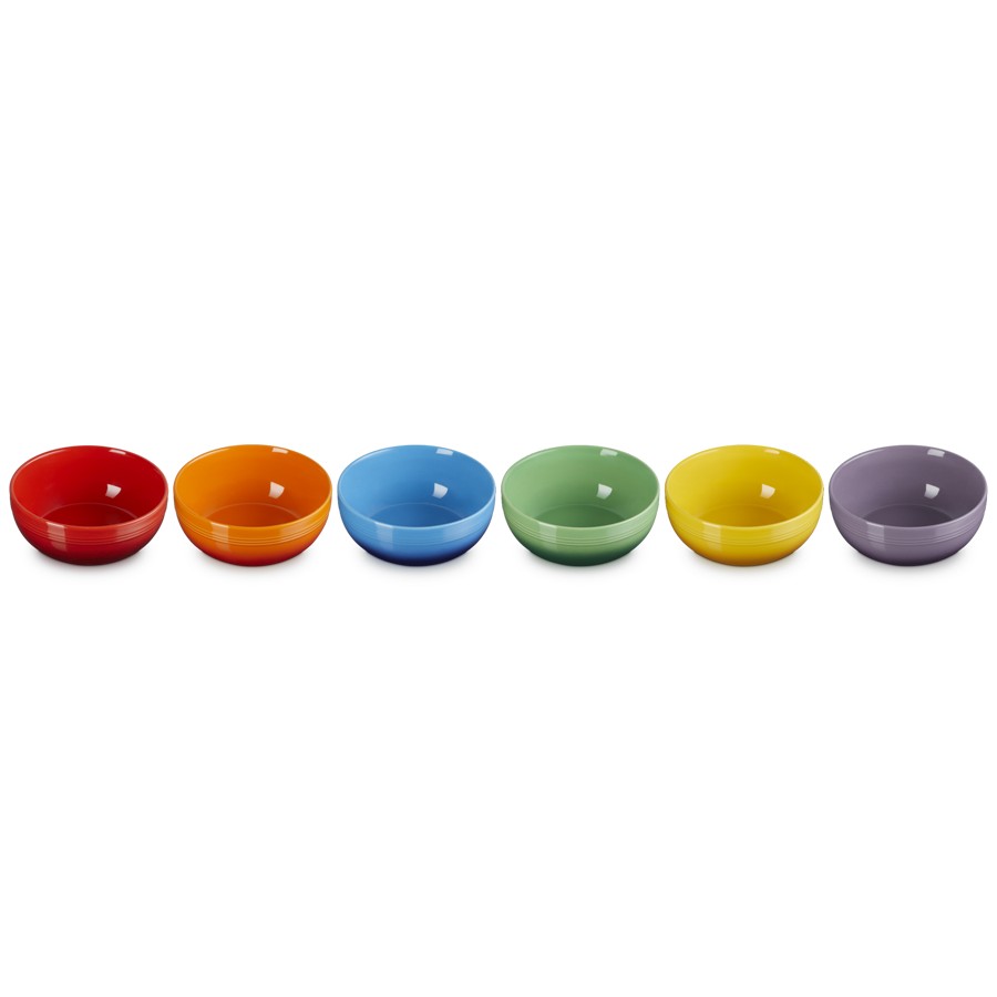 additioanl image for  Le Creuset Rainbow Coupe 6 Cereal Bowls 