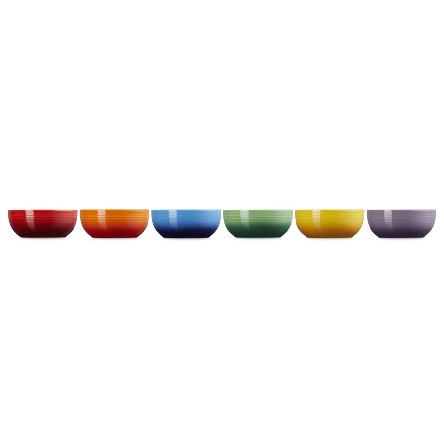 additioanl image for  Le Creuset Rainbow Coupe 6 Cereal Bowls 