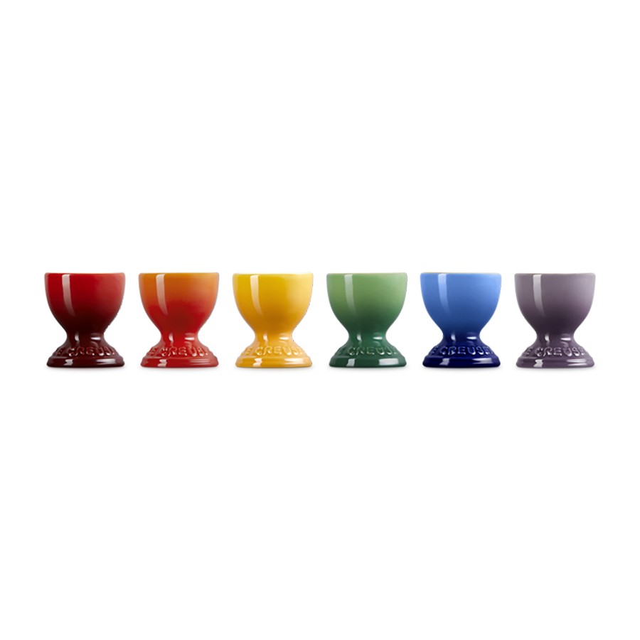 additioanl image for  Le Creuset Rainbow Set of 6 Egg Cups 