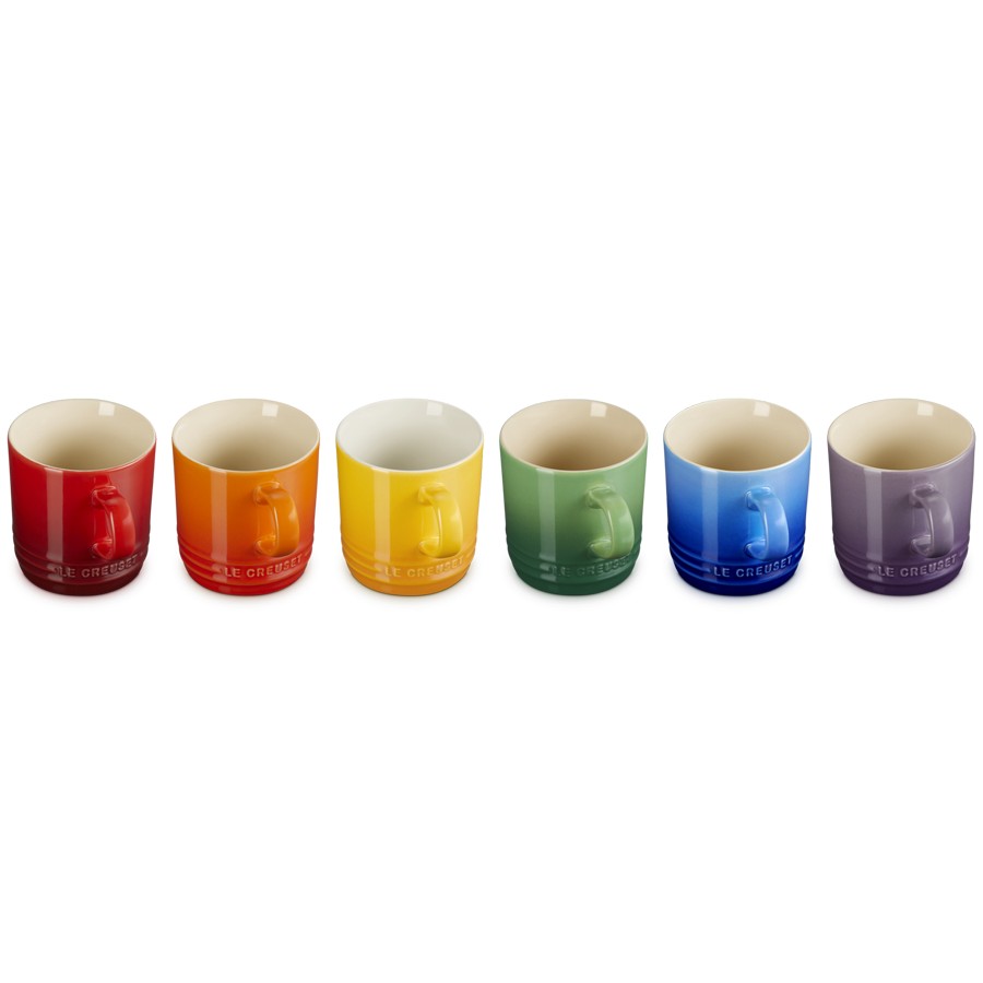 additioanl image for  Le Creuset Rainbow Set of 6 Cappuc. Mugs 
