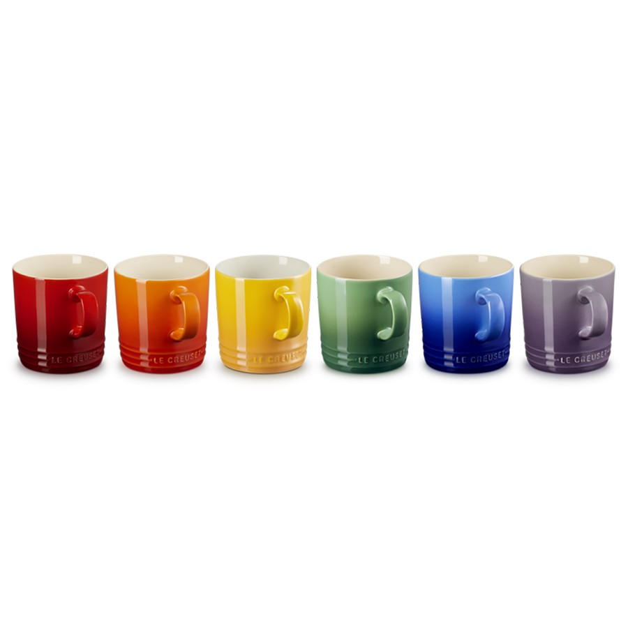 additioanl image for  Le Creuset Rainbow Set of 6 Mugs 350 ml 