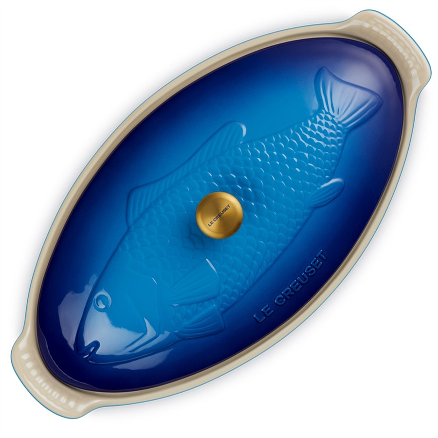 additioanl image for  Le Creuset Heritage Fish Dish Azure Blue 