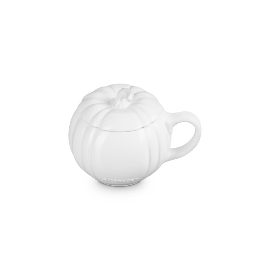 additioanl image for  Le Creuset Pumpkin Mug w/Lid Wht 400ml 