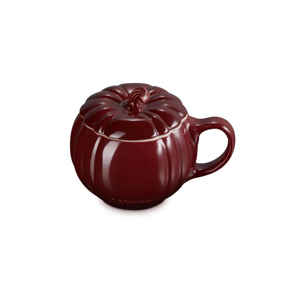 additioanl image for  Le Creuset Pumpkin Mug w/Lid Garnet400ml 
