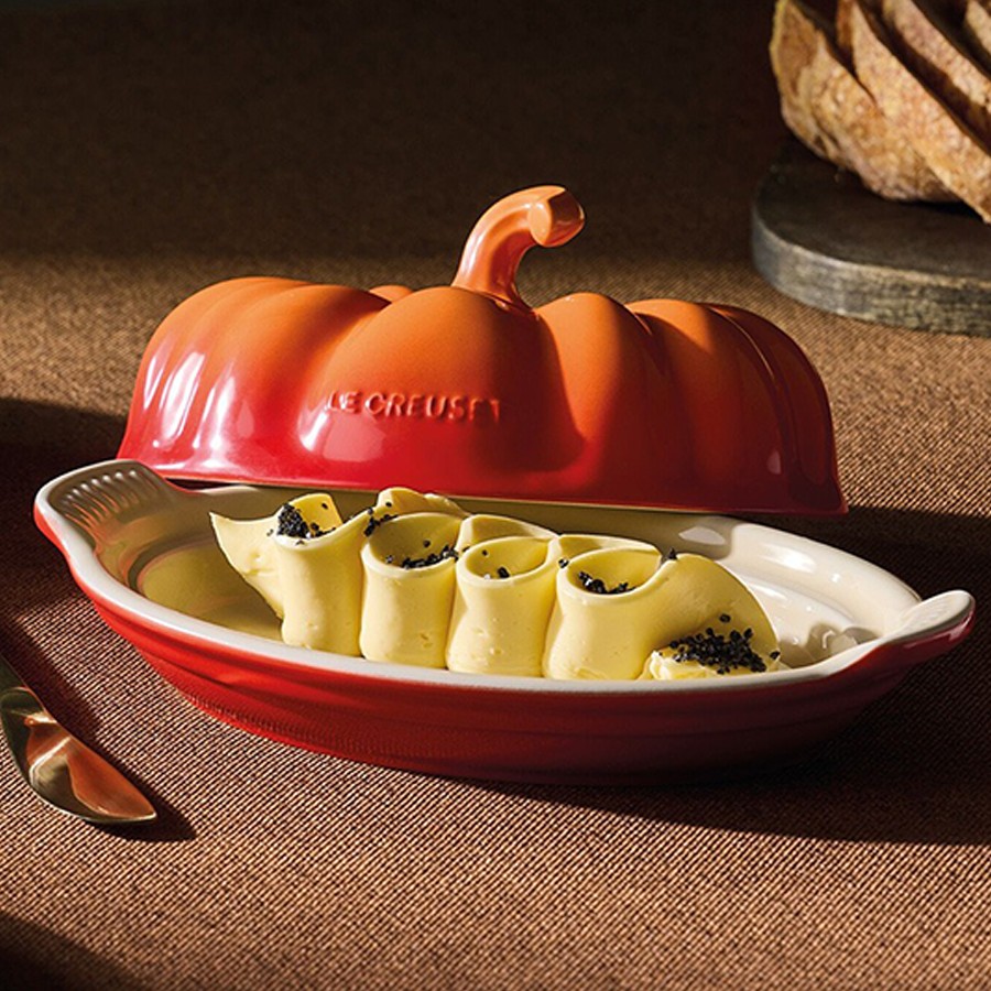 additioanl image for  Le Creuset Pumpkin Butter Dish Flame 