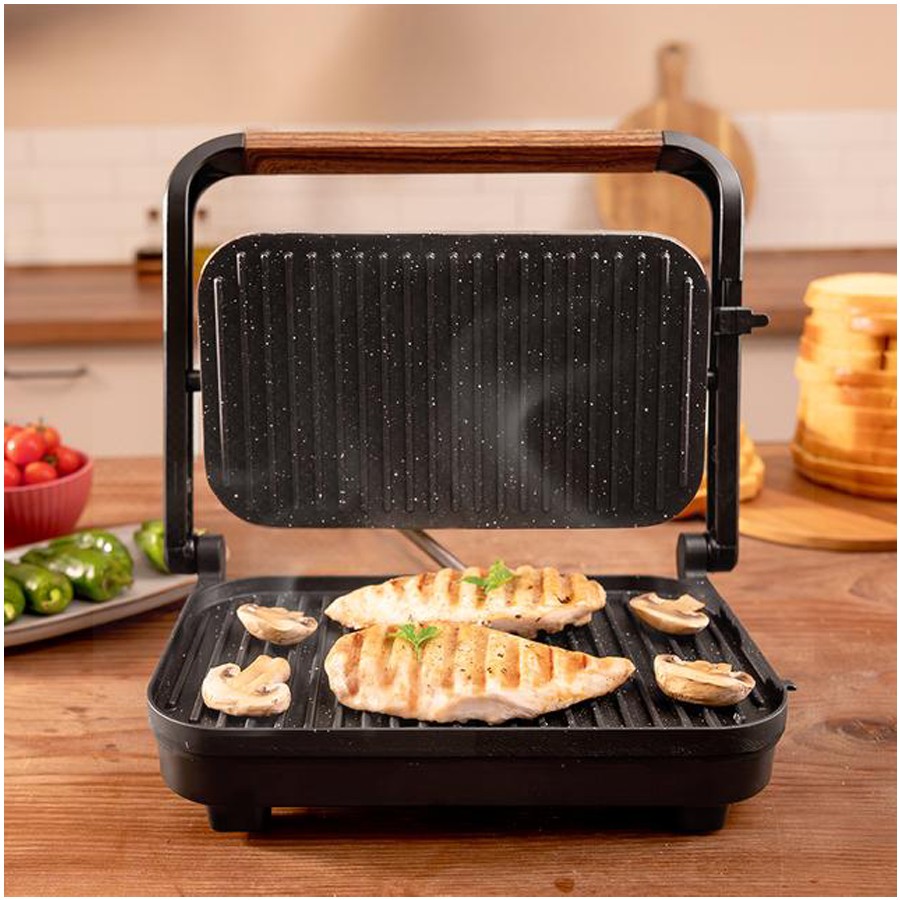 additioanl image for  Cecotec E-Grill RockStone Wood Black 