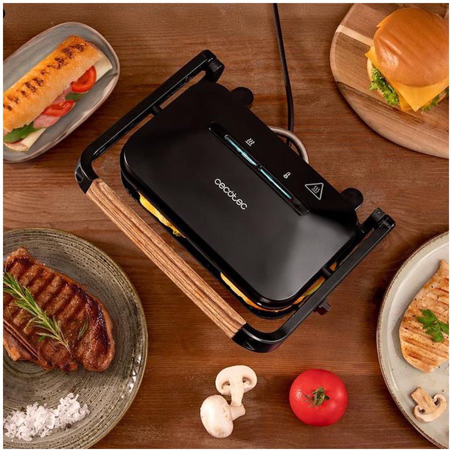 additioanl image for  Cecotec E-Grill RockStone Wood Black 