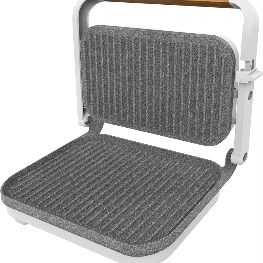 additioanl image for  Cecotec E-Grill RockStone Wood White 