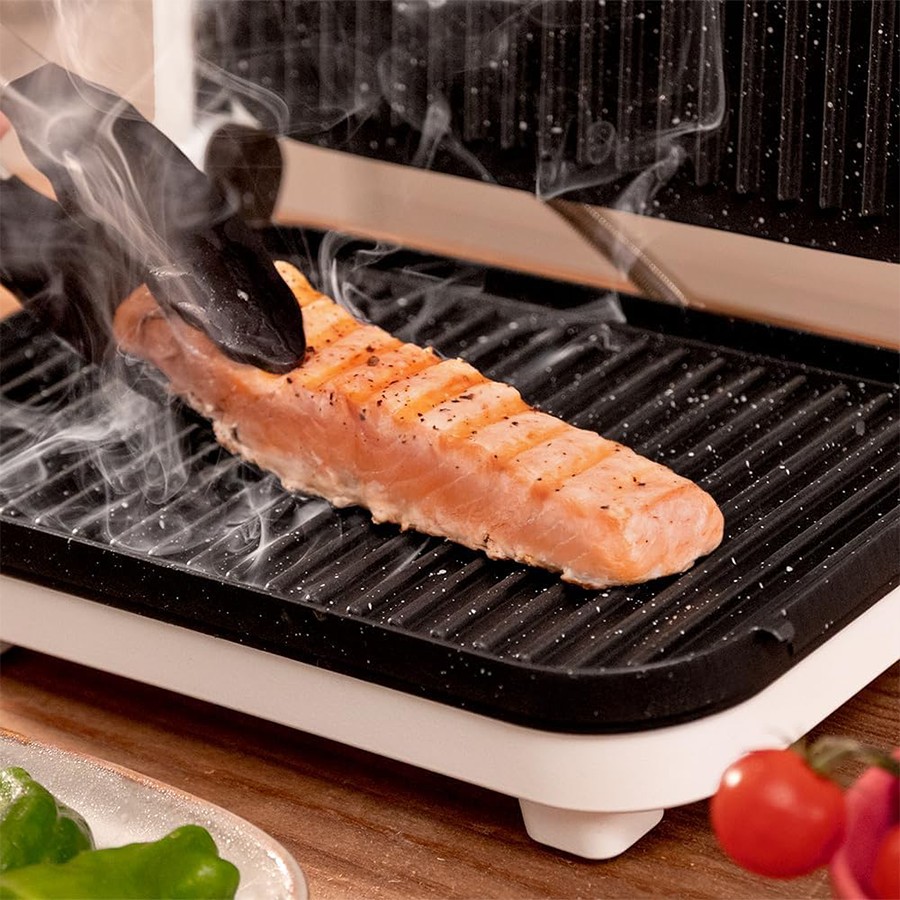additioanl image for  Cecotec E-Grill RockStone Wood White 
