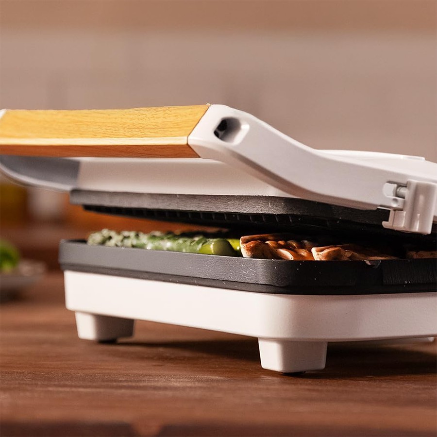 additioanl image for  Cecotec E-Grill RockStone Wood White 