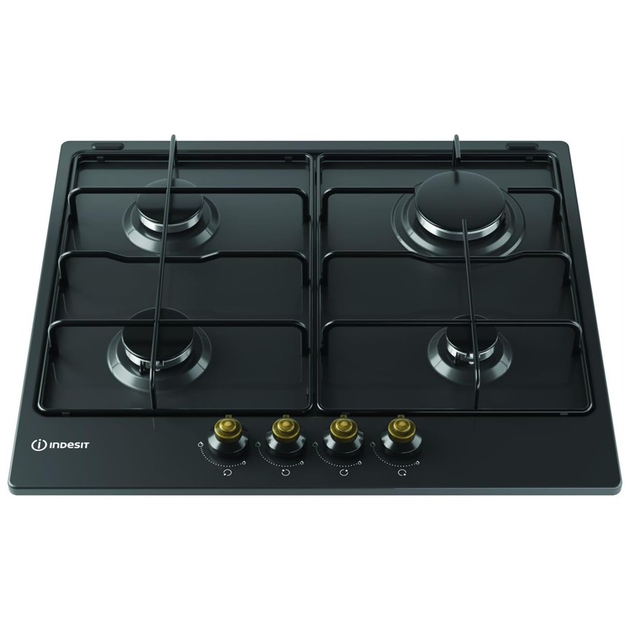 additioanl image for  Indesit Gas Hob 4 Burners Black Glass 