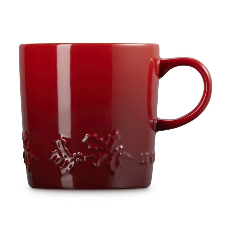 additioanl image for  Le Creuset Holly Coffee Mug Cerise 350ml 