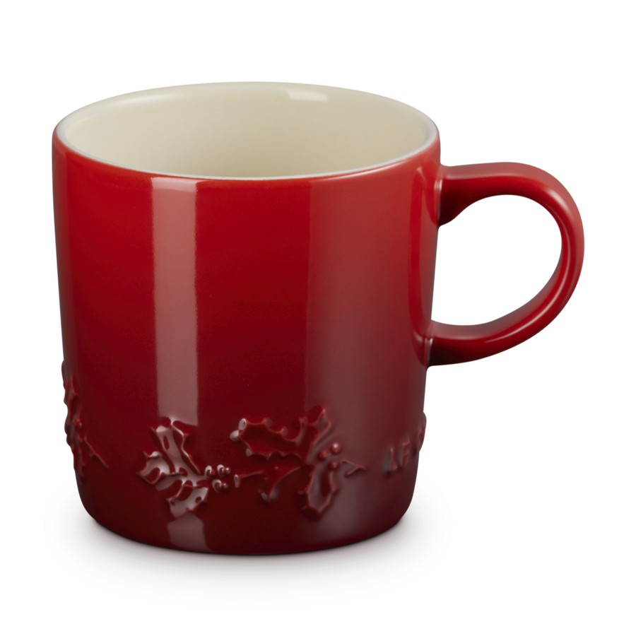 additioanl image for  Le Creuset Holly Coffee Mug Cerise 350ml 