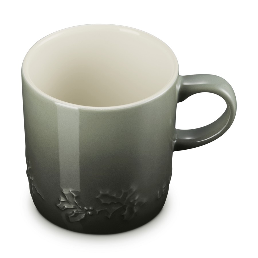 additioanl image for  Le Creuset Holly Relief Mug Thyme 350 ml 