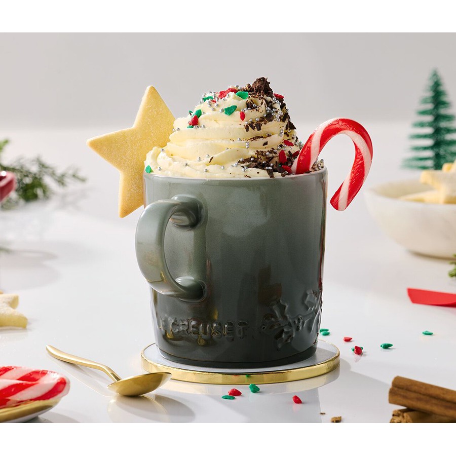 additioanl image for  Le Creuset Holly Relief Mug Thyme 350 ml 