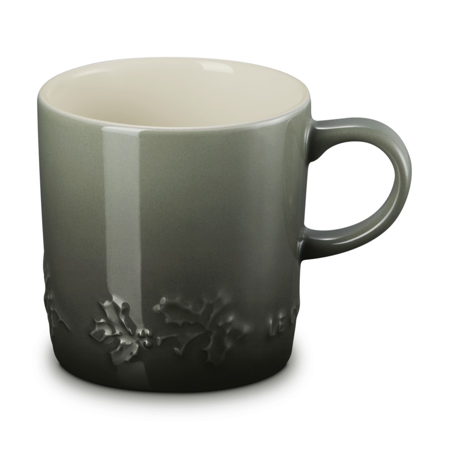 additioanl image for  Le Creuset Holly Relief Mug Thyme 350 ml 