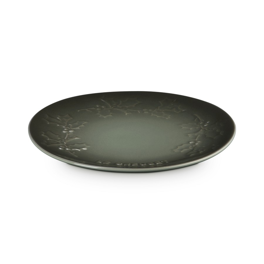 additioanl image for  Le Creuset Holly Relief Plate Thyme 19cm 