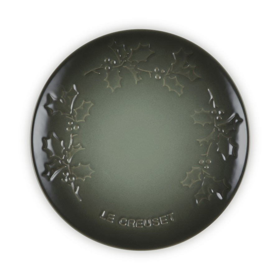 additioanl image for  Le Creuset Holly Relief Plate Thyme 19cm 