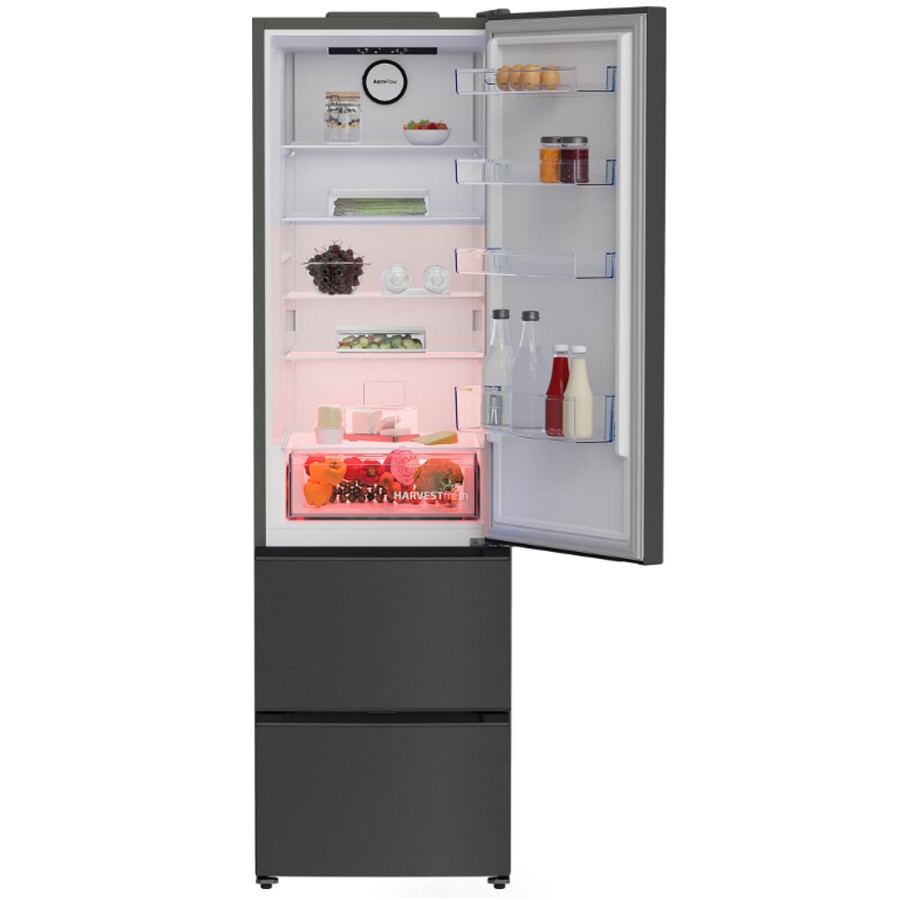 additioanl image for  Beko Slim French Fridge Dark Inox 350L 