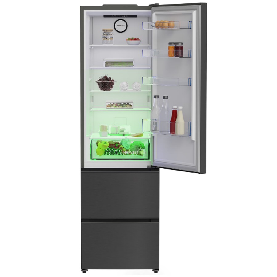 additioanl image for  Beko Slim French Fridge Dark Inox 350L 