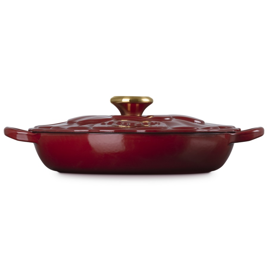 additioanl image for  Le Creuset Low Petal Braiser Garnet 26cm 