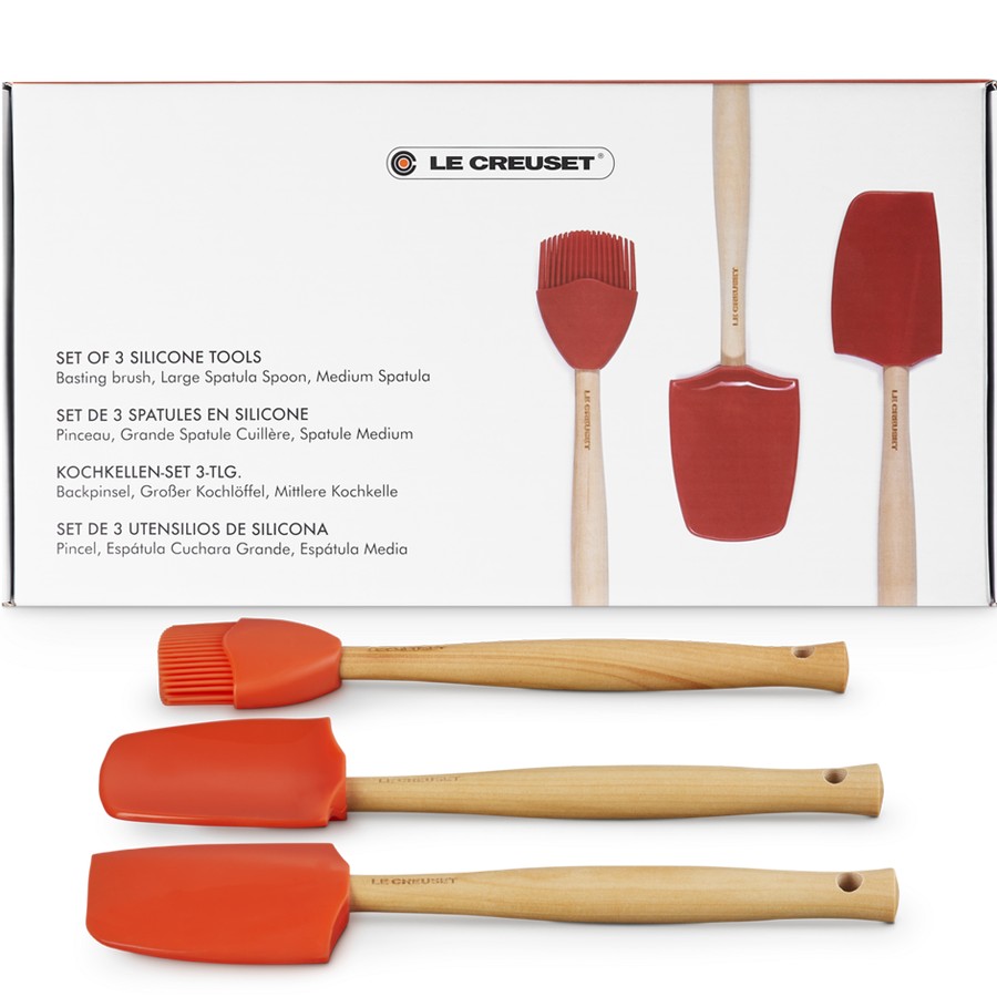 additioanl image for  Le Creuset Set of 3 Spatulas Flame 