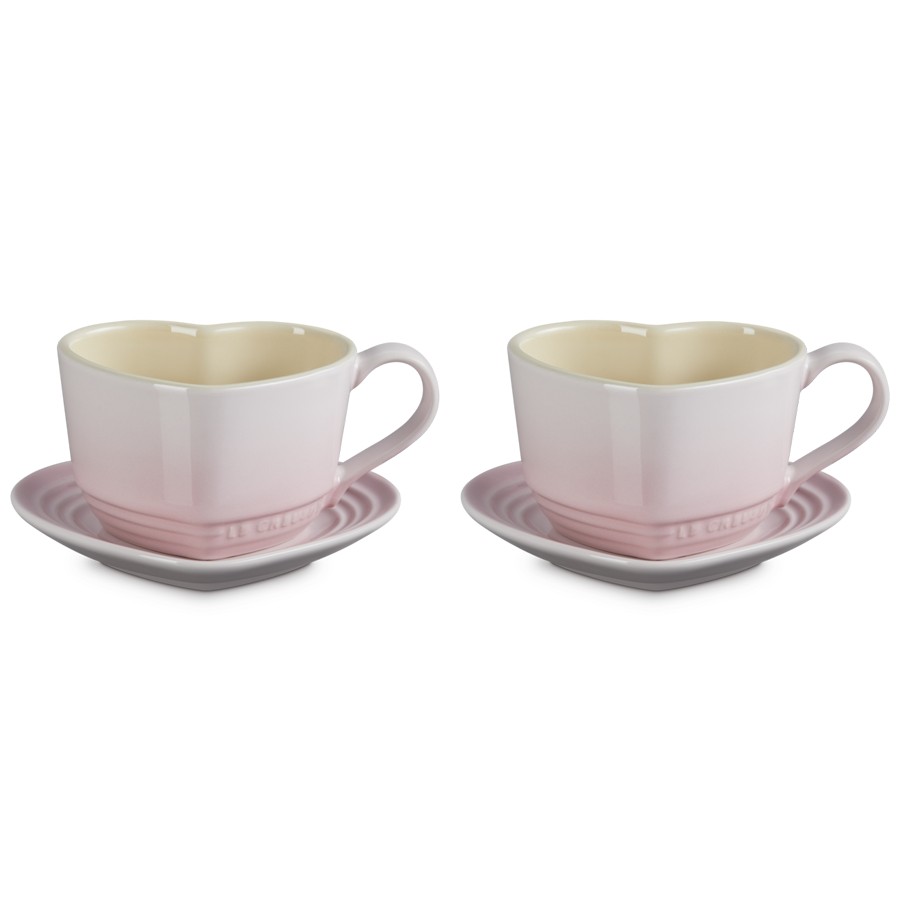 additioanl image for  Le Creuset Set of Hrt Mug Saucer S/Pink 