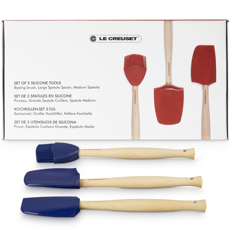 additioanl image for  Le Creuset Set of 3 Spatulas Azure Blue 