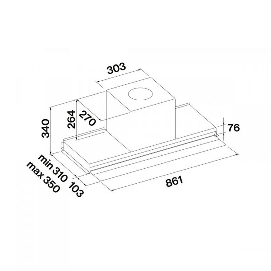 additioanl image for  Falmec Cooker Hood Builtin No Drop 90 cm 