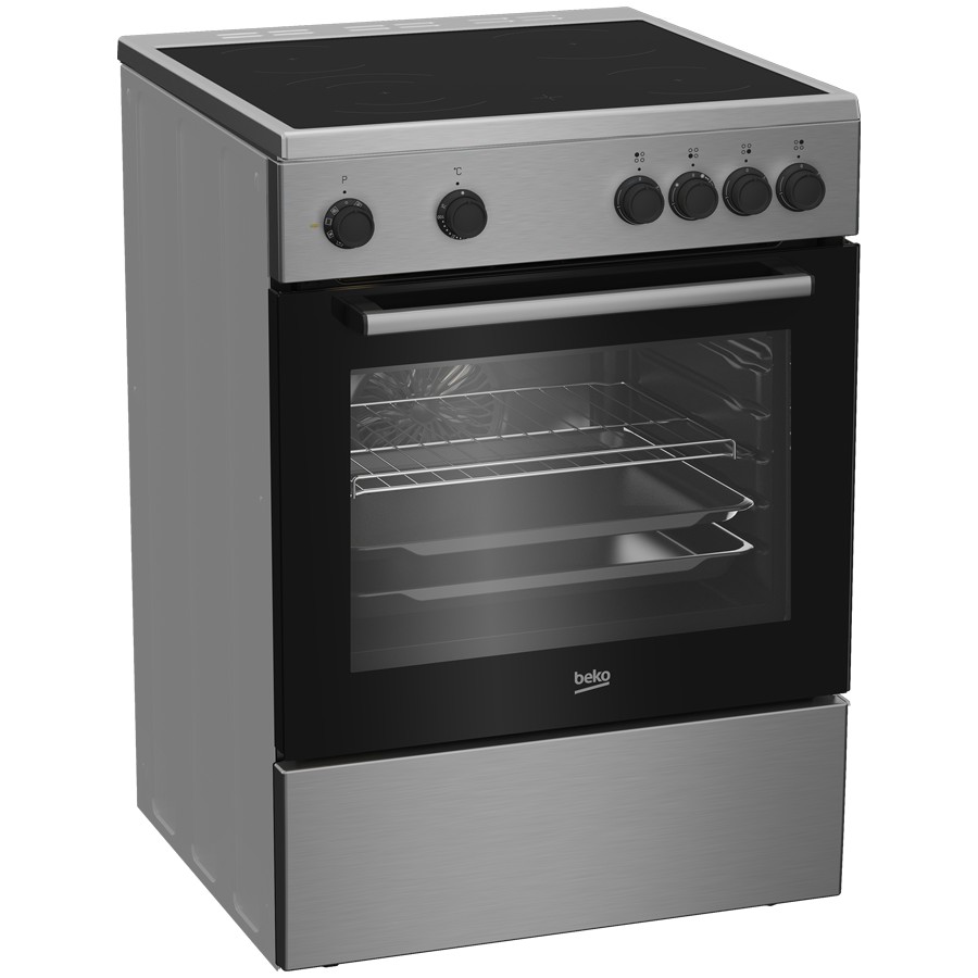 additioanl image for  Beko Cooker Elec Fan Assisted Blk & Inox 