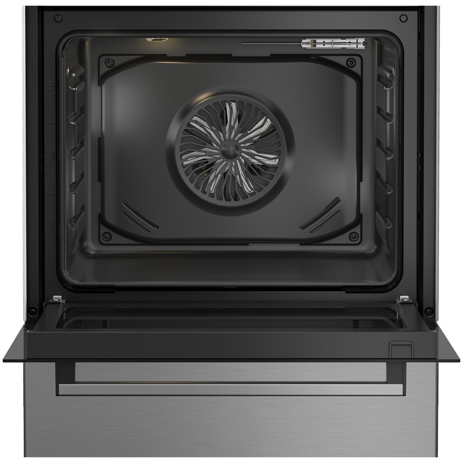 additioanl image for  Beko Cooker Elec Fan Assisted Blk & Inox 