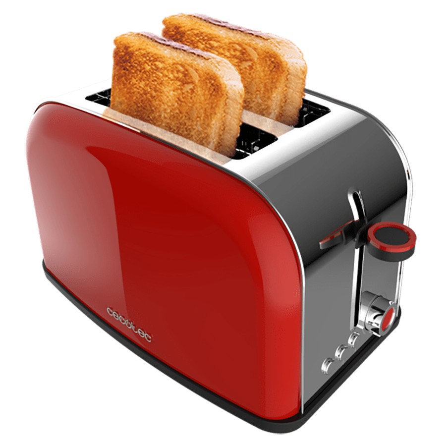 additioanl image for  Cecotec Toaster Steel & Red 850 W 