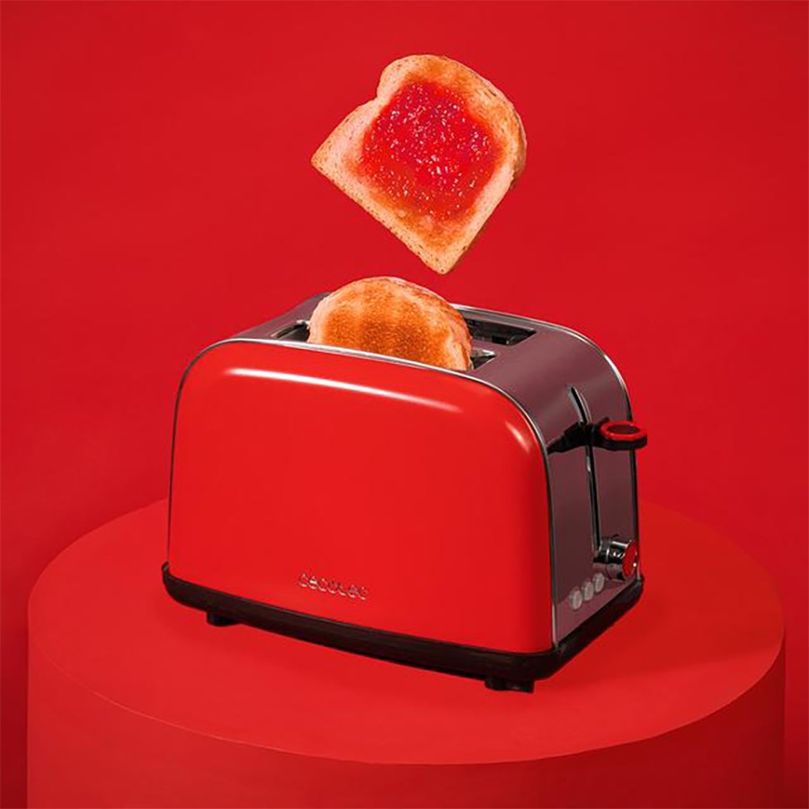 additioanl image for  Cecotec Toaster Steel & Red 850 W 