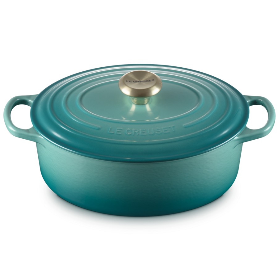 additioanl image for  Le Creuset Oval Coco. Bleu Riviera 27 cm 