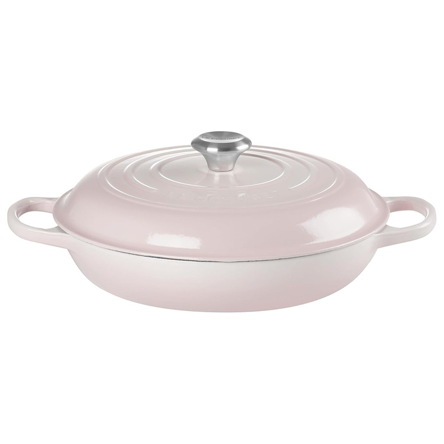 additioanl image for  Le Creuset Low Casserole Shell Pink 30cm 